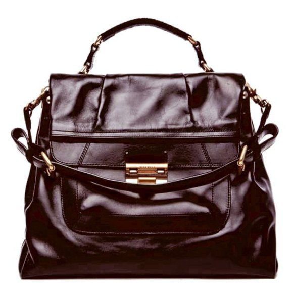 Nina Ricci Liane Raisin Lambskin Bag - Picture 3 of 7